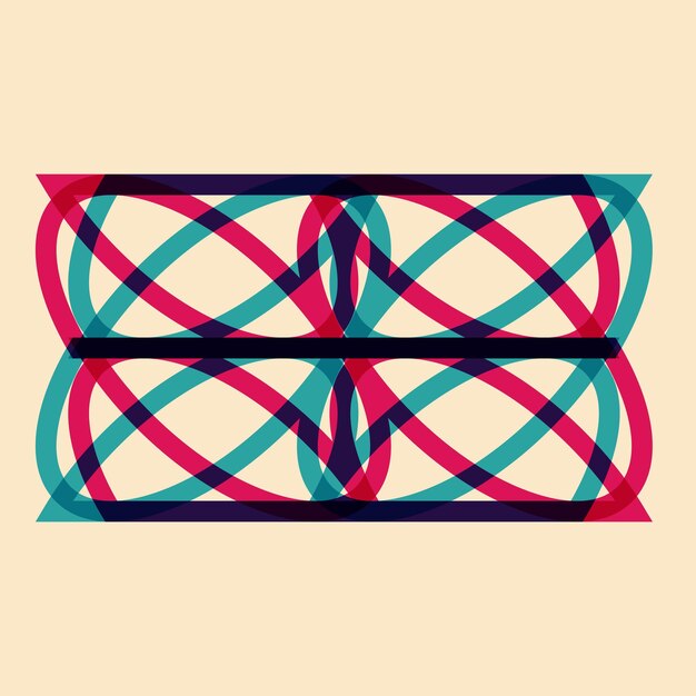 Geometrisch object met riso-afdrukeffect Vector grafisch element