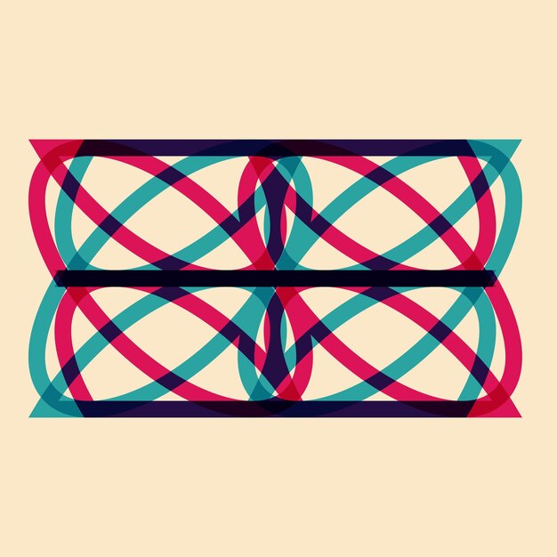 Vector geometrisch object met riso-afdrukeffect vector grafisch element