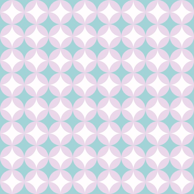 Geometrisch paars blauw en wit herhalen tegelcirkel herhalen