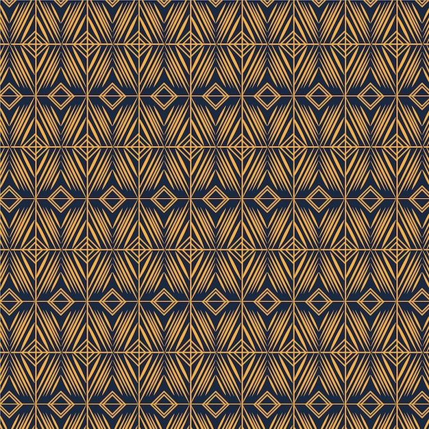 geometrisch patroon met bloempatroonontwerp premium vector