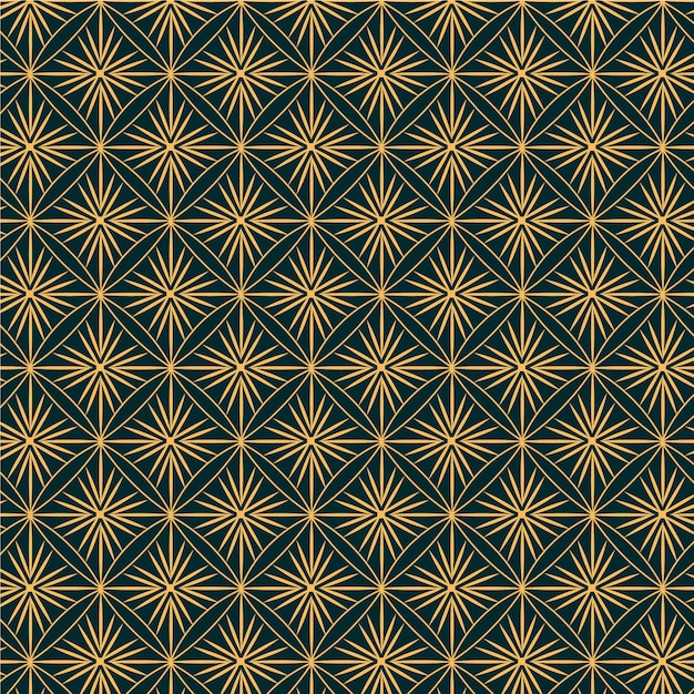 geometrisch patroon met bloempatroonontwerp premium vector