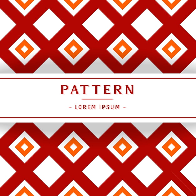 Geometrisch patroonontwerp. Met een combinatie van rood, geel en wit.
