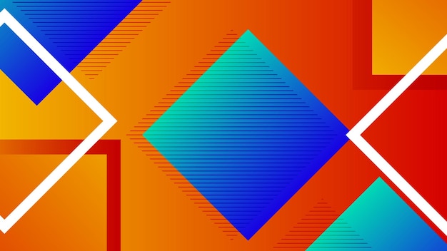 Geometrische abstracte achtergrond Kleurige gradiëntvormen sjabloonontwerp