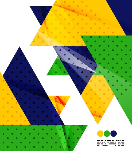 Geometrische achtergrond in Brazilië vlag concept