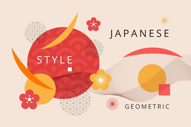 Geometrische achtergrond in Japans ontwerp