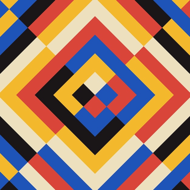 Geometrische achtergrond in retro bauhaus-stijl