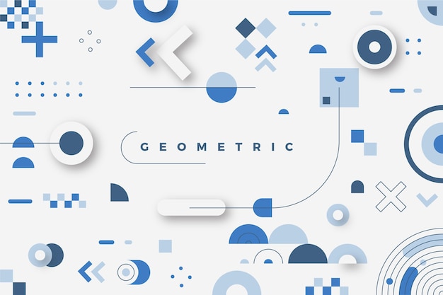 Vector geometrische achtergrond met blauwe tinten