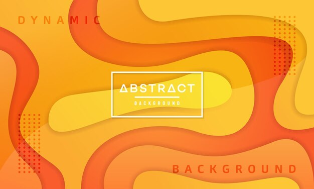 Geometrische achtergrond Vloeiende vormensamenstelling met oranje kleur Dynamisch gestructureerd achtergrondontwerp in 3D-stijl
