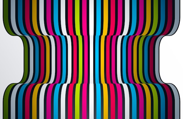 Geometrische achtergronden met minimale parallelle 3D-lijnen abstracte vectorillustratie, dimensionale cool ontwerpelement, funky stijllay-out voor advertenties, posters, banners en covers.