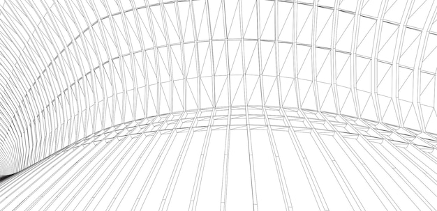 Geometrische architectuur lijnen achtergrond ruimte frame structuur