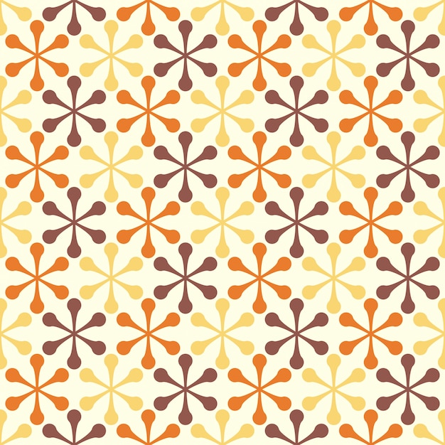 Geometrische bloemen retro naadloze patroon ontwerp