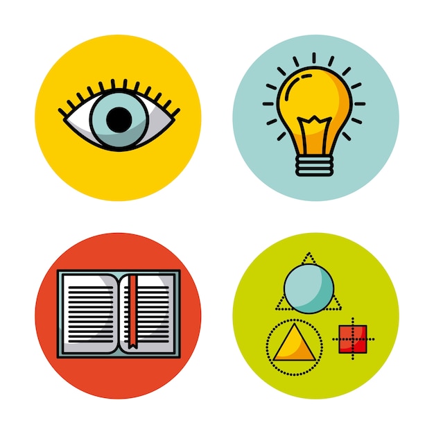 Vector geometrische cijfers wiskunde of intelligentie concept afbeelding