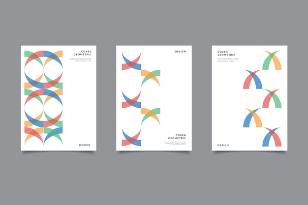 geometrische eenvoudige business cover design collectie