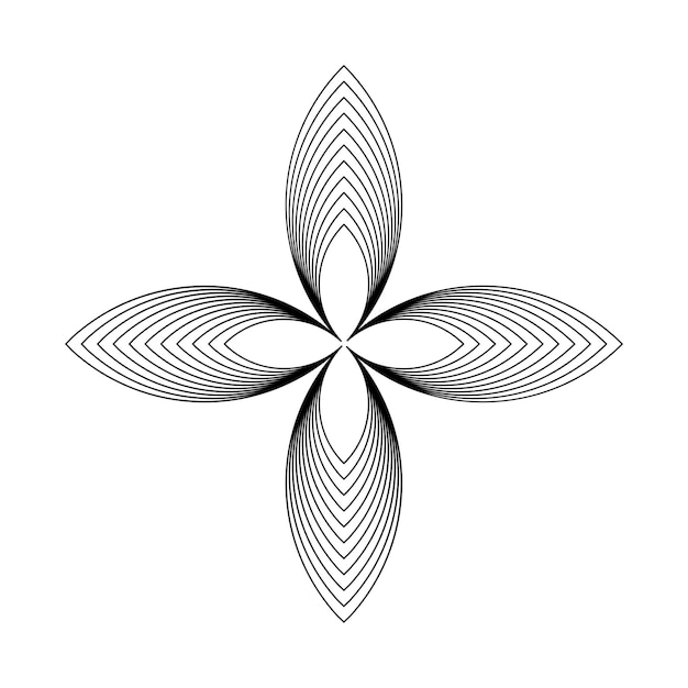 Vector geometrische fractal bloemvorm