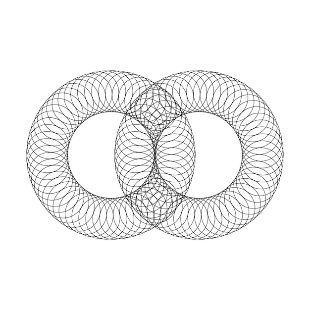 Geometrische fractal kruisende cirkels