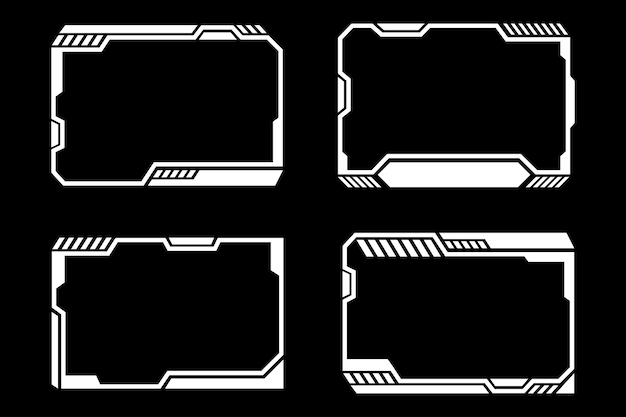 Geometrische Futuritische Cyberpunk Twich Streaming Overlay