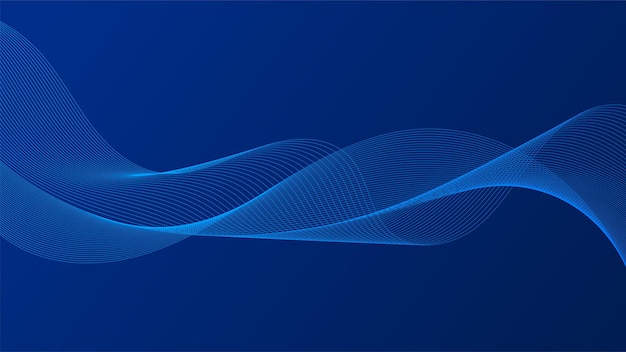 Geometrische gebogen lijnen in gradiënt vormen dynamische futuristische abstracte stroompatronen