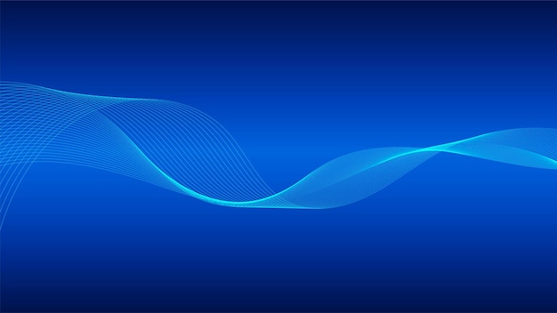 Geometrische gebogen lijnen in gradiënt vormen dynamische futuristische abstracte stroompatronen