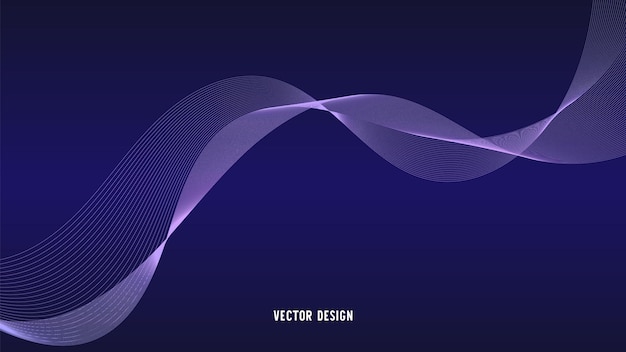 Geometrische gebogen lijnen in gradiënt vormen dynamische futuristische abstracte stroompatronen