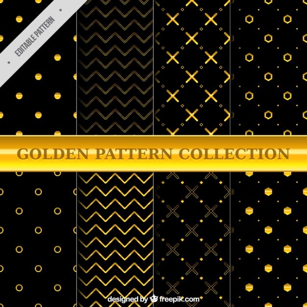 Vector geometrische gouden patronen