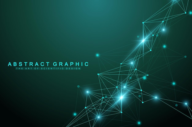 Geometrische grafische achtergrond netwerk community concept