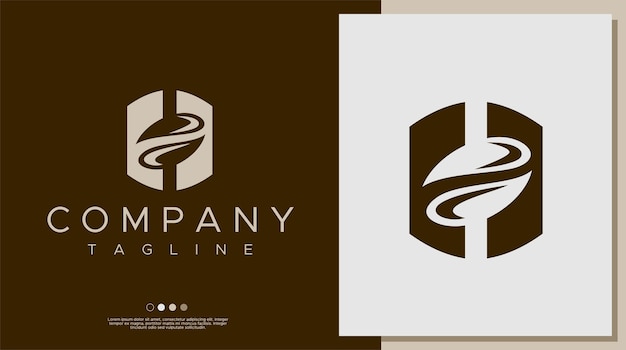 Geometrische H brief logo ontwerpsjabloon. H-letterlogo-branding.