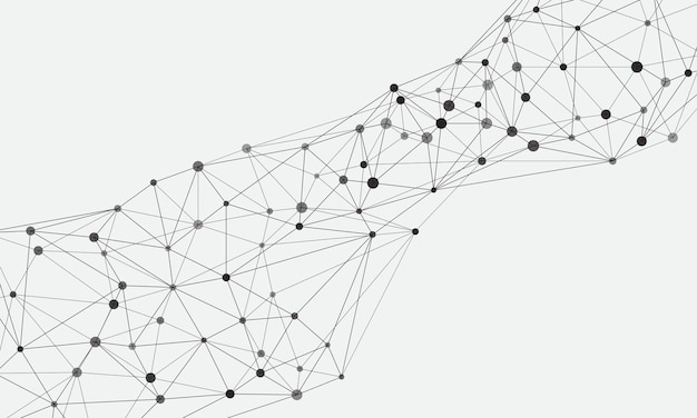 Geometrische internetverbinding Abstracte laag poly wireframe oppervlakte wetenschap en technologie vector achtergrond