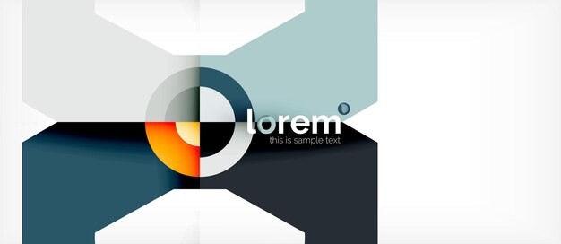 Geometrische kleurrijke vormen compositie abstracte achtergrond Minimaal dynamisch ontwerp