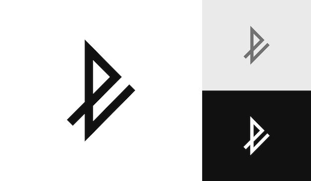 Vector geometrische letter e eerste monogram logo ontwerp