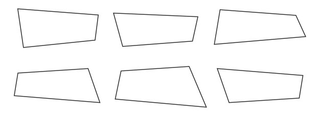Vector geometrische lijnbanners in vlakke stijl vectorillustratie geïsoleerd op wit