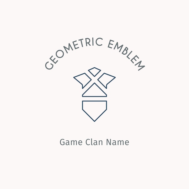 Geometrische logo sjabloon Vector lineair modern symbool voor alternatieve of extreme sportteams en crews