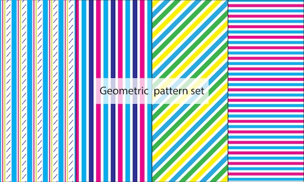 Vector geometrische luxe patroon set vector