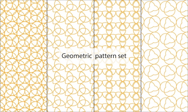 Vector geometrische luxe patroon set vector