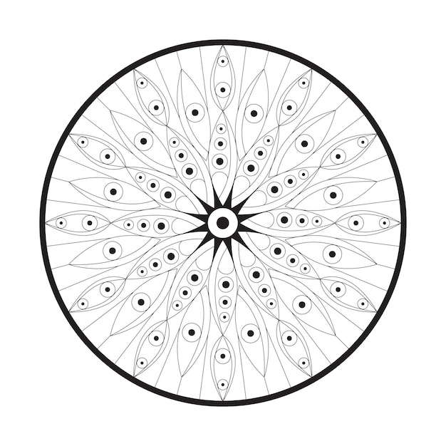 Vector geometrische mandala die heilige cirkel trekt