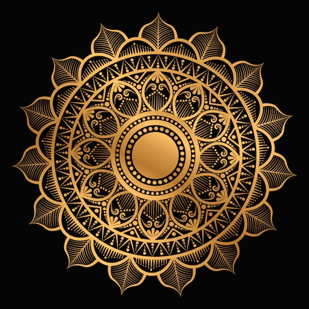 Geometrische Mandala in gouden kleur