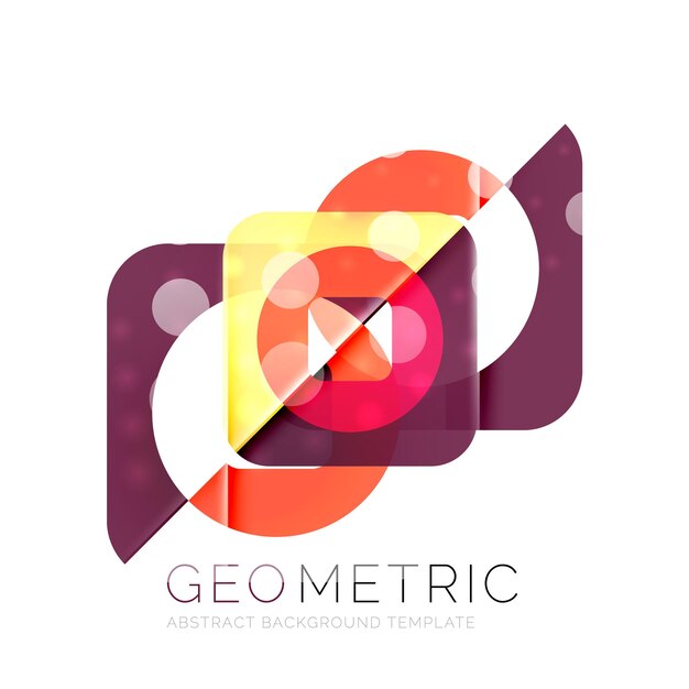 Vector geometrische minimale abstracte achtergrond met lichteffecten