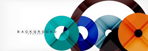 Geometrische moderne achtergronden ringen abstracte sjabloon