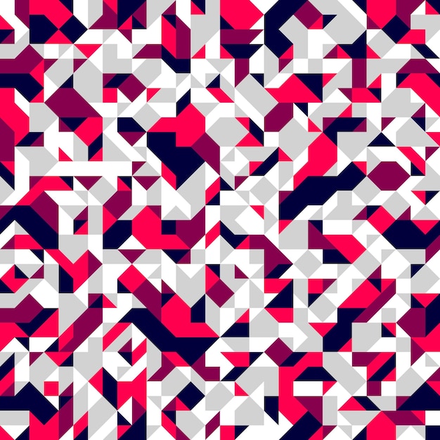 Geometrische mozaïek vector naadloze patroon, chaotische abstracte achtergrond voor wallpapers, inpakpapier of website achtergronden.
