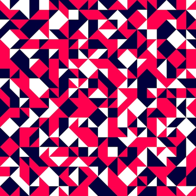 Geometrische mozaïek vector naadloze patroon, chaotische abstracte achtergrond voor wallpapers, inpakpapier of website achtergronden.