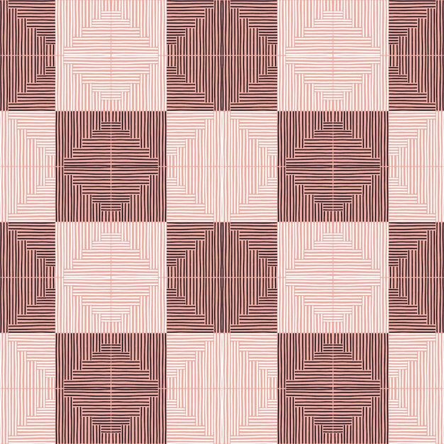 Geometrische ornamenten naadloze patroon. Textuur voor houten vloeren, parket. Hand loting illustratie.