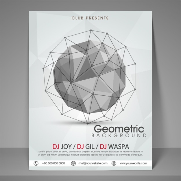 Geometrische party poster template