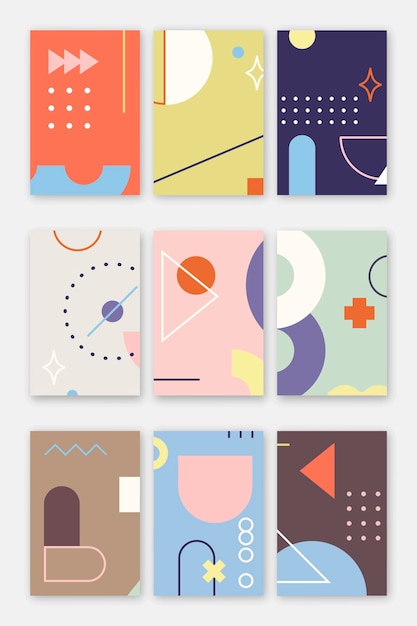 Geometrische patroon banners collectie vector