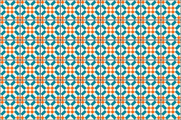 Geometrische patroon keramische tegel ontwerp achtergrond