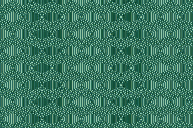 geometrische stijl naadloos patroon met gouden lijndiamanten en ruit op groene jadeachtergrond