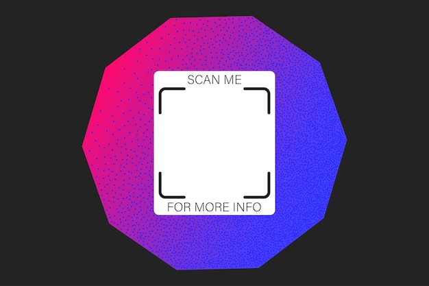 Geometrische textuur QR-code vector element scan me telefoon label sjabloon Qr-code sticker mockup Y2K