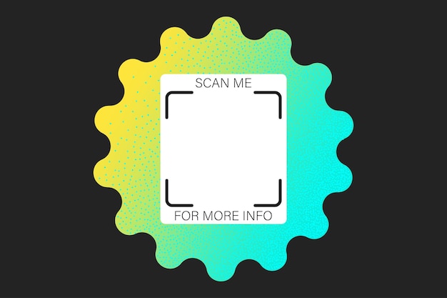 Geometrische textuur QR-code vector element scan me telefoon label sjabloon Qr-code sticker mockup Y2K