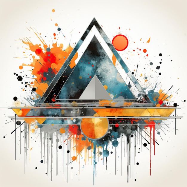 Vector geometrische vector grungy elementen op witte achtergrond st