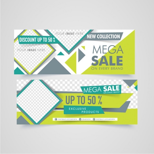 Vector geometrische verkoop coupons