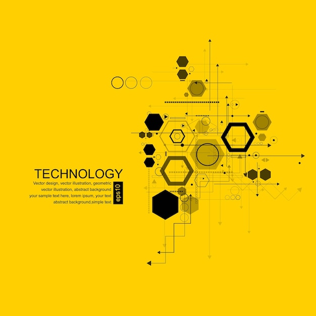 geometrische vormen abstract hitech engineering technologie concept Vector illustratie EPS 10