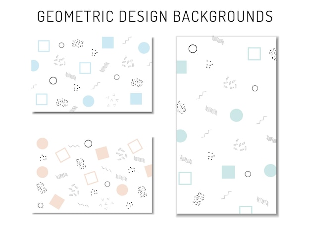 Geometrische vormen achtergrond collectie eenvoudige memphis stijl